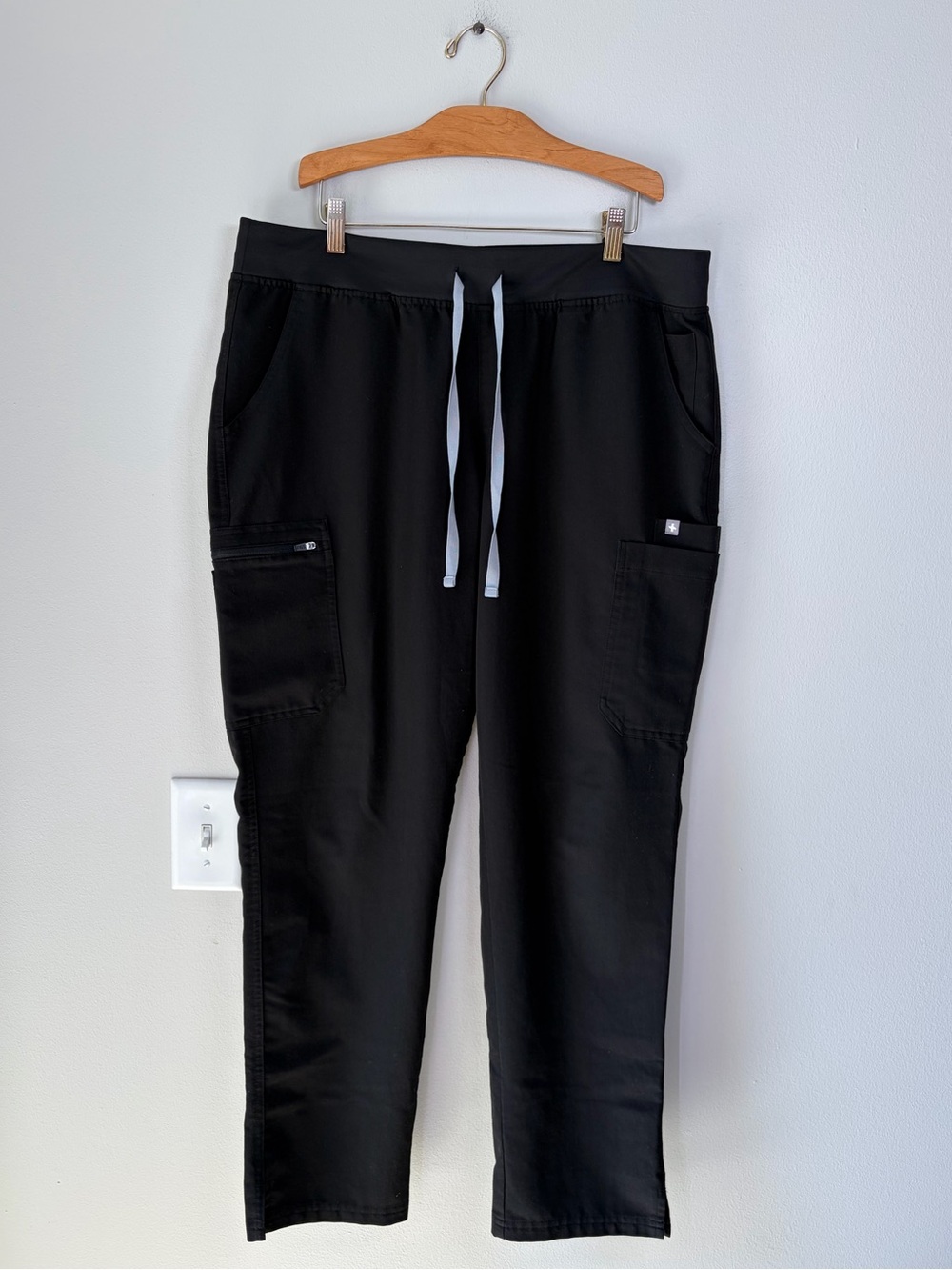 FIGS Yola Yoga Black Scrub Pants